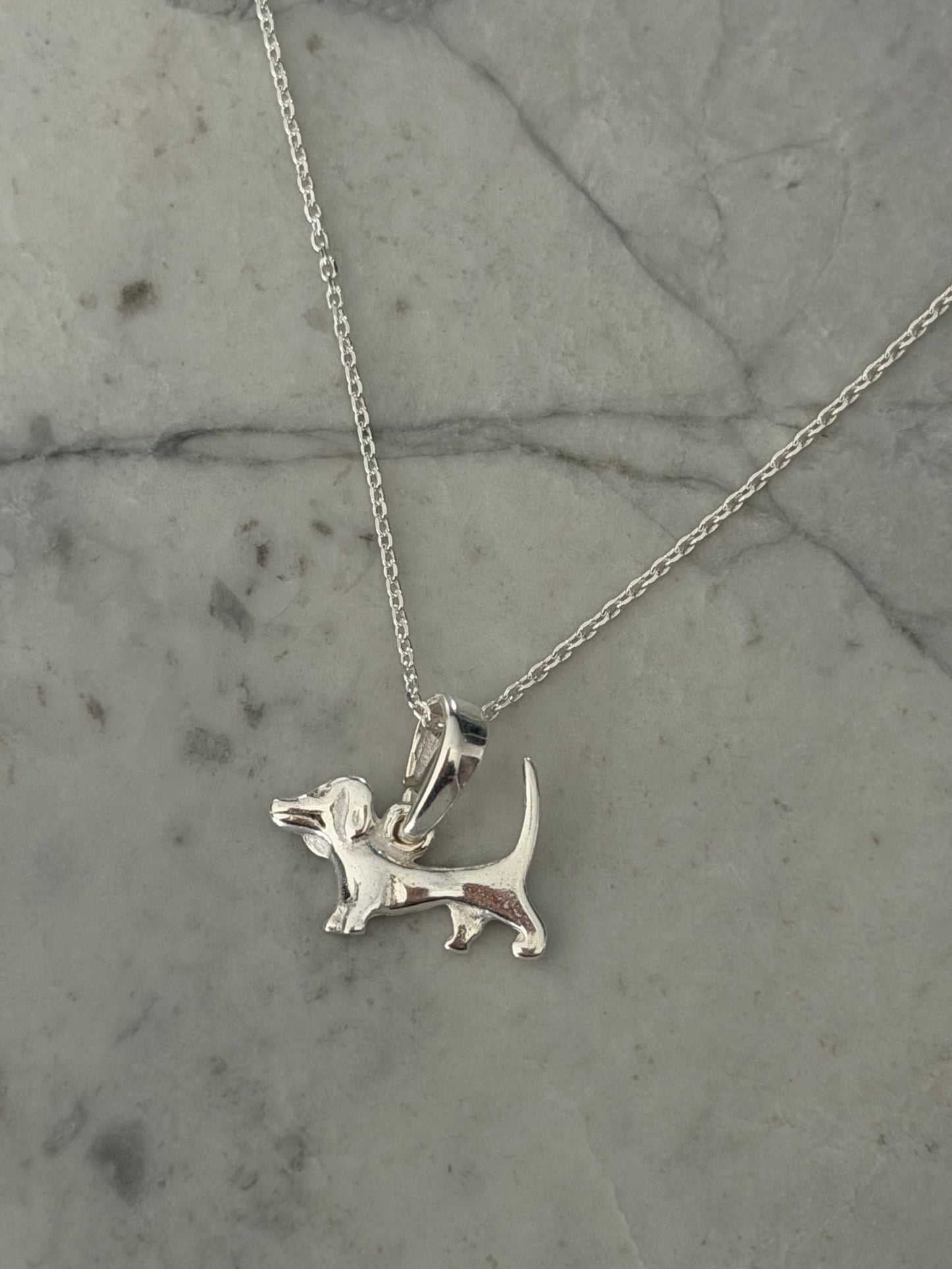 Silver Pup Necklace | Sterling-Silver