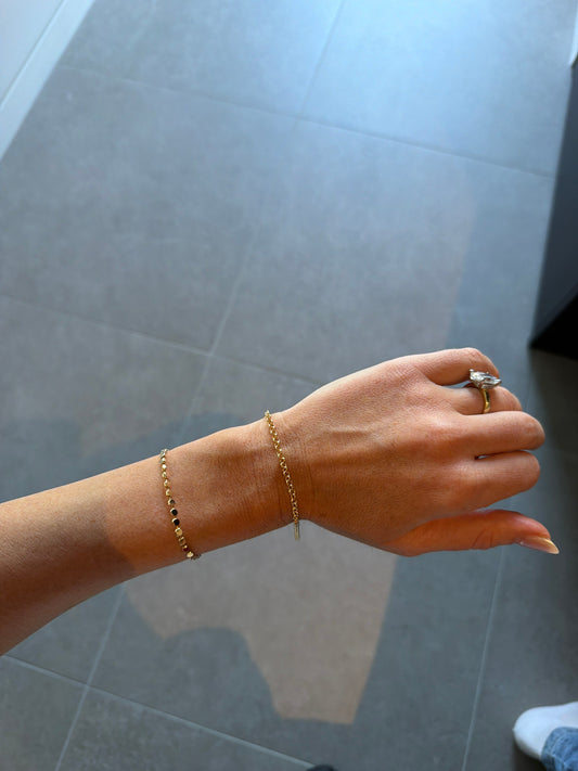 Berry Dainty Rolo Links Bracelet | 18k Gold-Filled