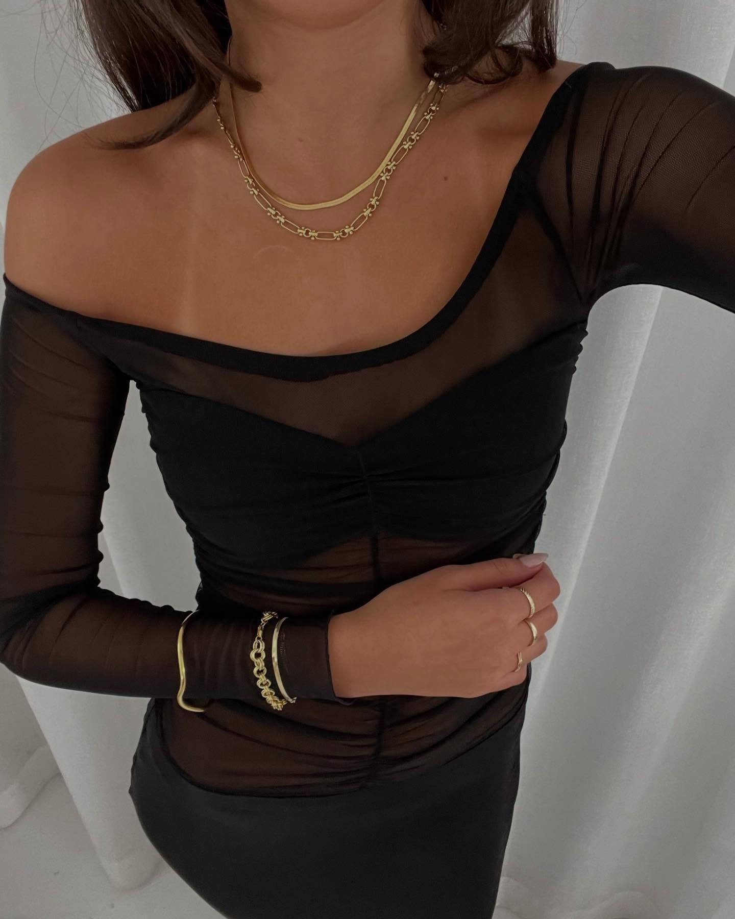 Chloe Signature Herringbone Snake Chain | 18k Gold-Filled - Sale