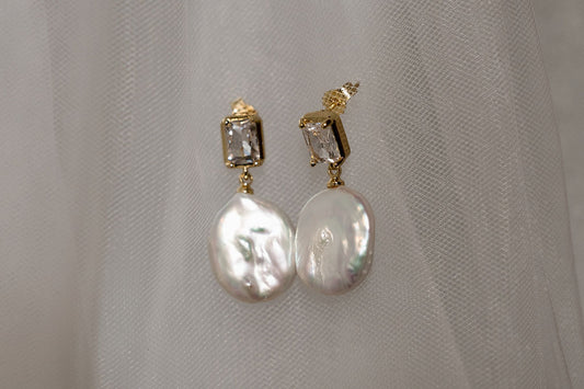 Bridal Whimsy Pearl Earrings | 18k Gold-Filled