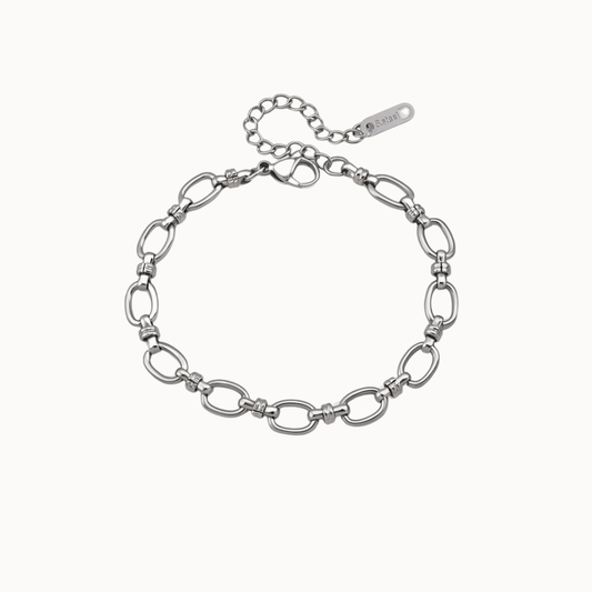 Maze Paperclip Link Chain Bracelet | Silver - PRE ORDER