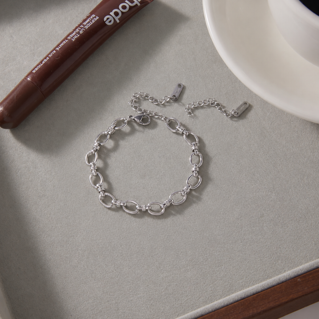 Maze Paperclip Link Chain Bracelet | Silver - PRE ORDER