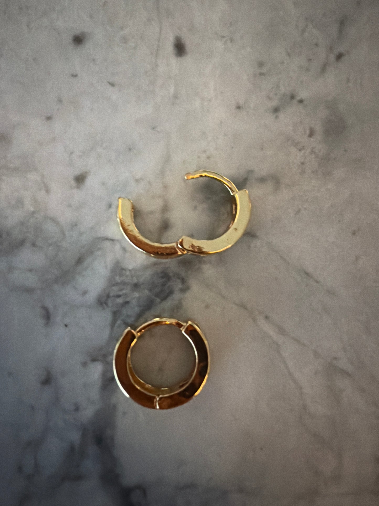 Jacqueline Lee Jewellery | Orangey Brown Gem 18k Gold Filled Huggies