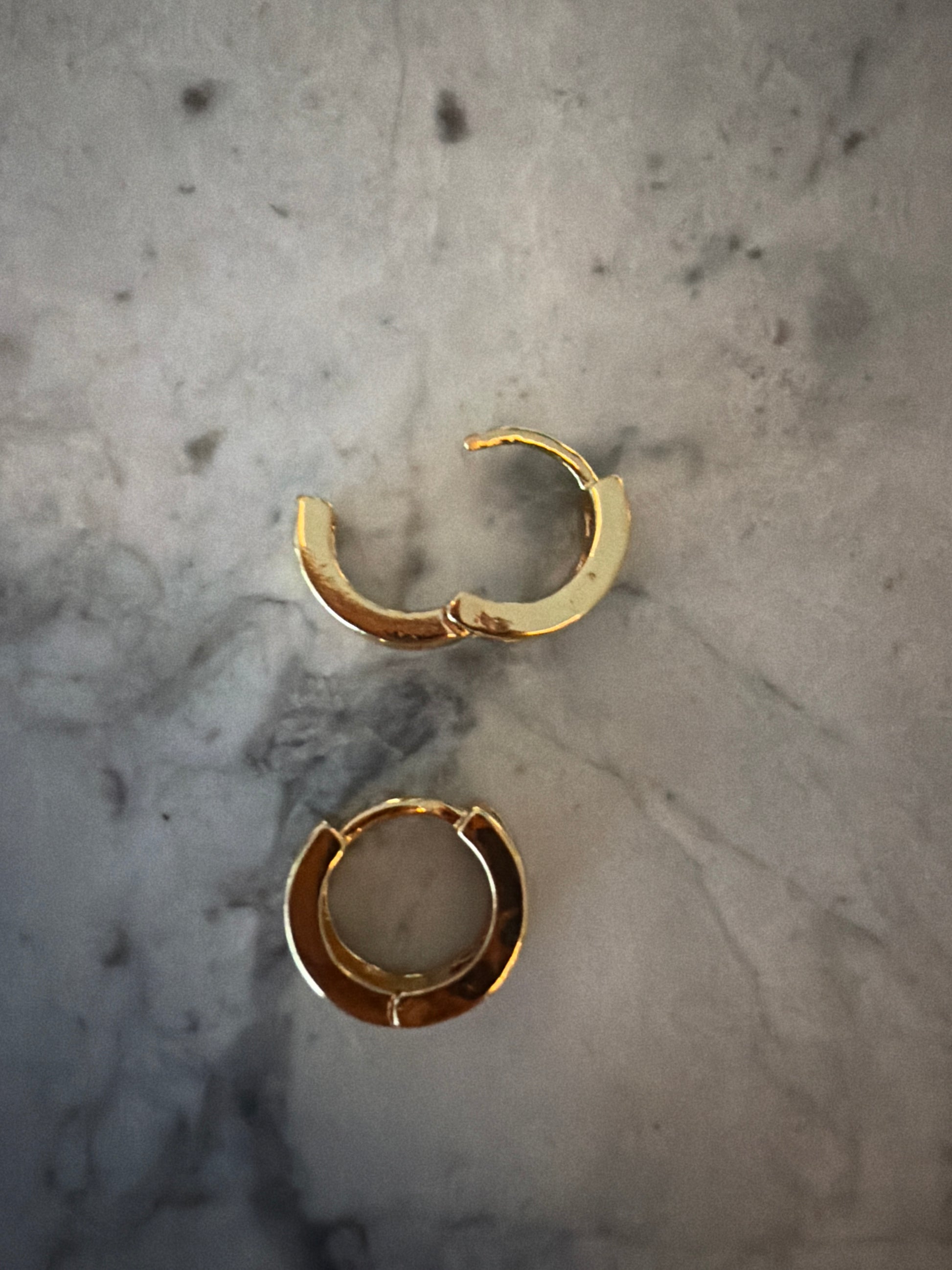 Jacqueline Lee Jewellery | Orangey Brown Gem 18k Gold Filled Huggies