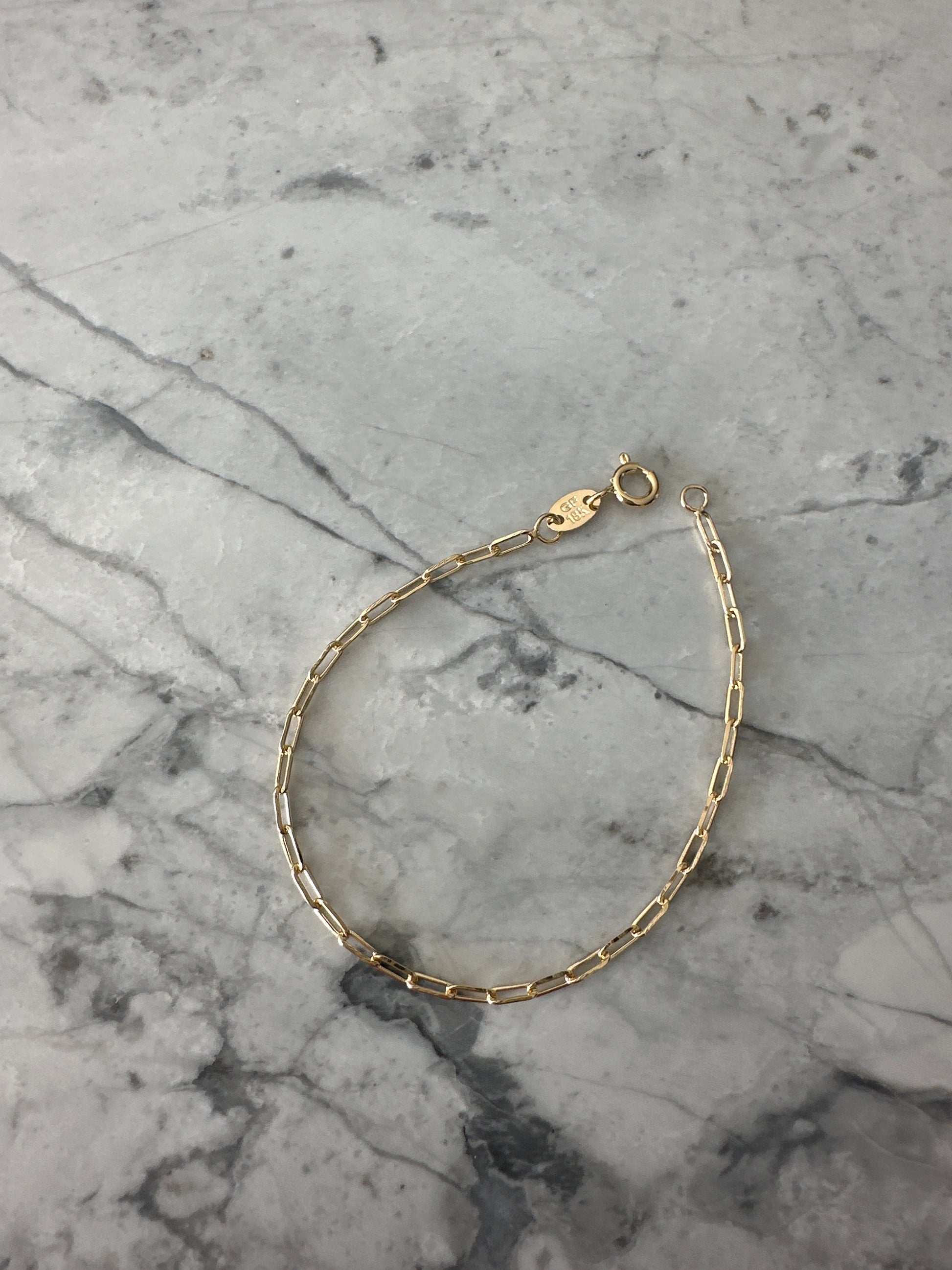 Jaqueline Lee Jewellery | Penny Dainty Paperclips Chain Bracelet Gold