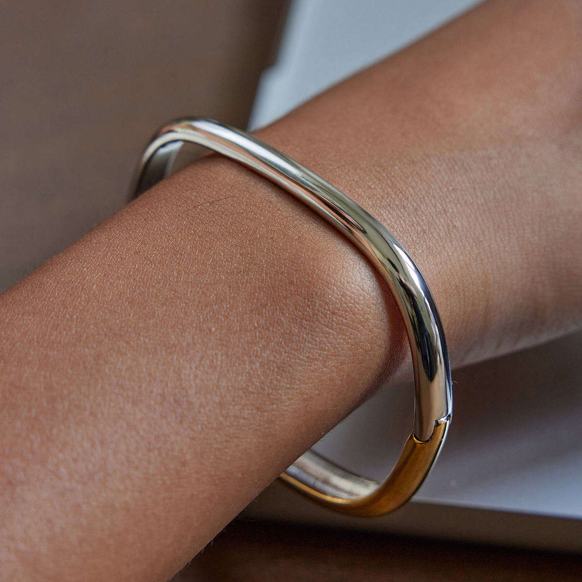 Piper Open Waterproof Classic Bangle | 18k Gold-Coated / Silver-Coated
