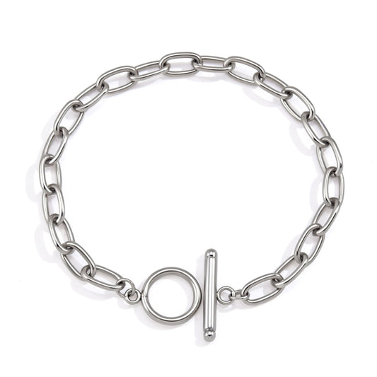 Rain Rolo Link Chain Bracelet with Toggle Clasp | Silver - PRE ORDER