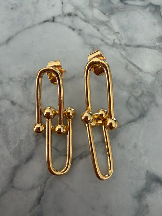 Jaqueline Lee Jewellery | Sasha Botanical Paperclip Earrings