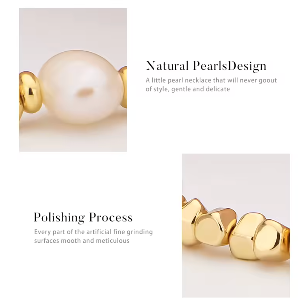Arial Fresh Water Pearl Necklace — 18K Gold