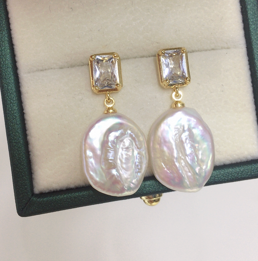 Bridal Whimsy Pearl Earrings | 18k Gold-Filled