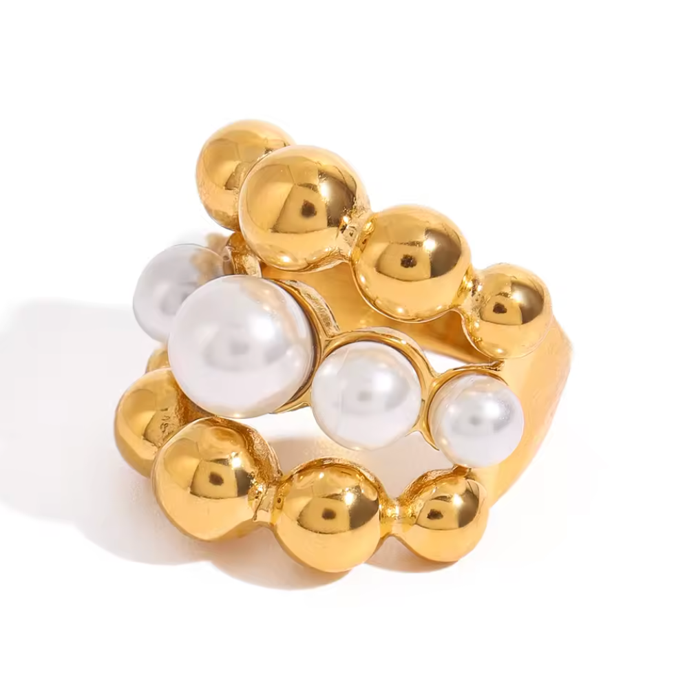 The Pearl Beast Ring Gold SALE