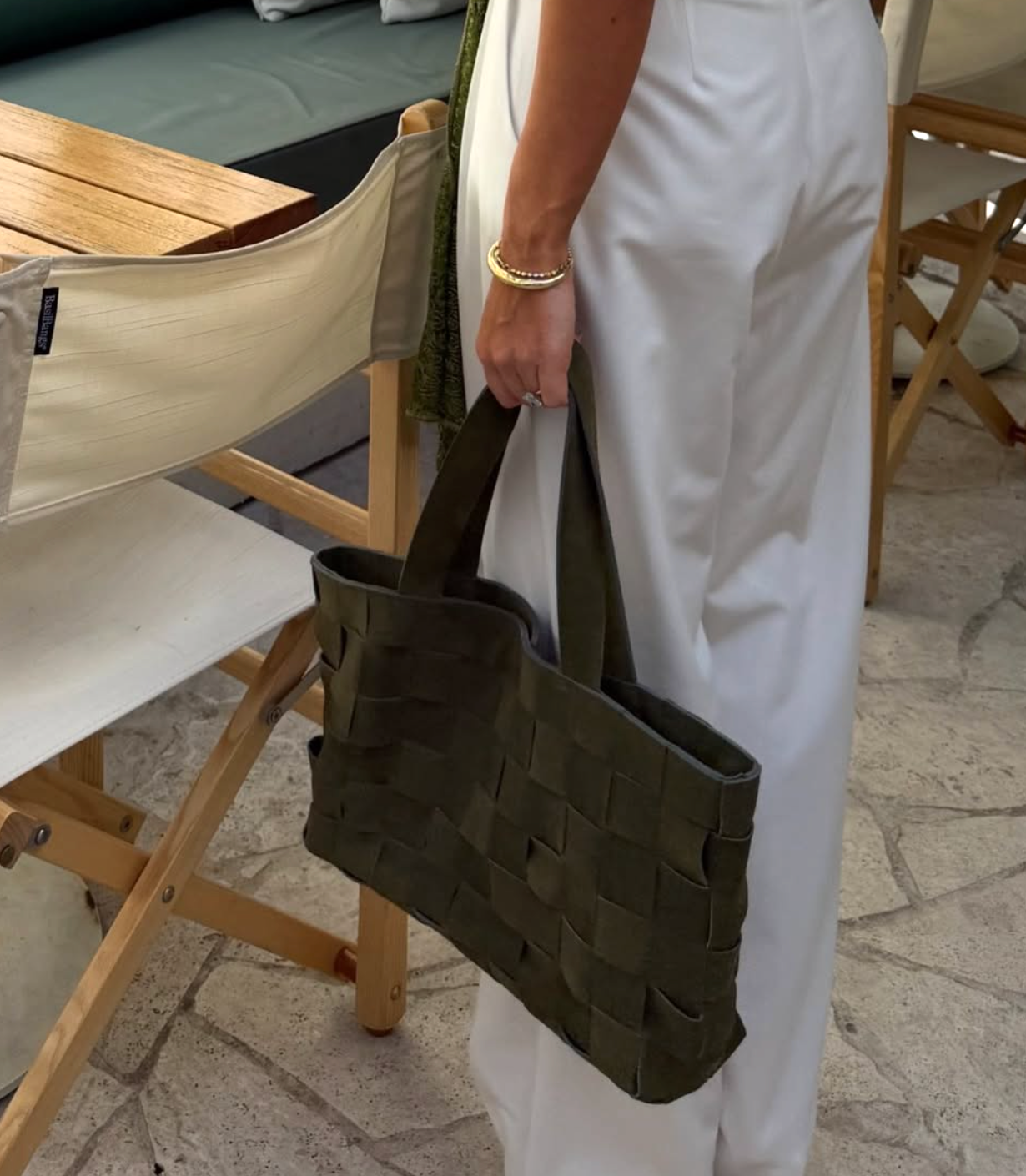 Olive Suede Genuine Calf Leather Everyday Bag - sold out back soon