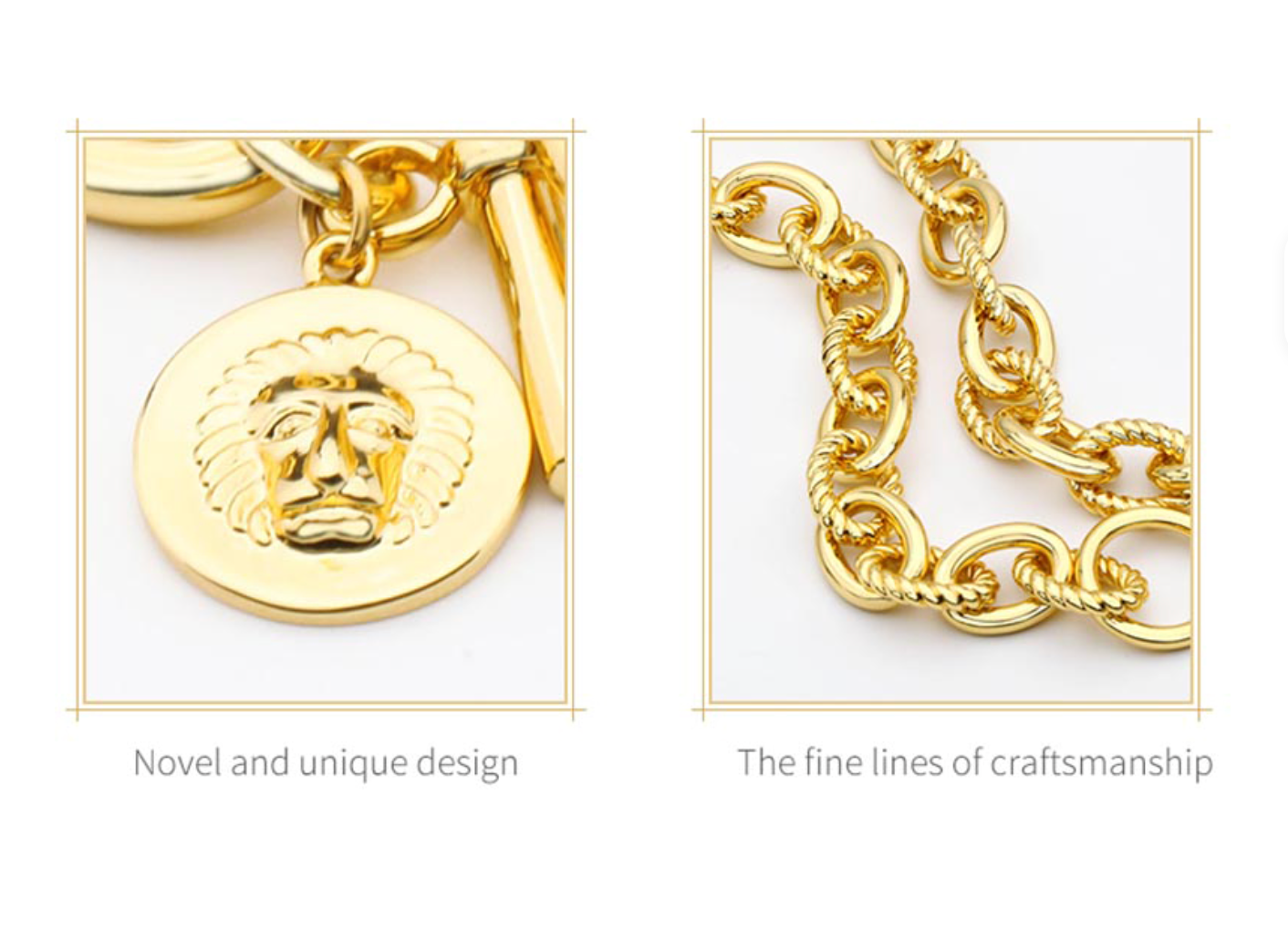 Jacqueline Lee Jewellery | Leone Lion Emblem Toggle Bracelet | 24k Gold-Coated