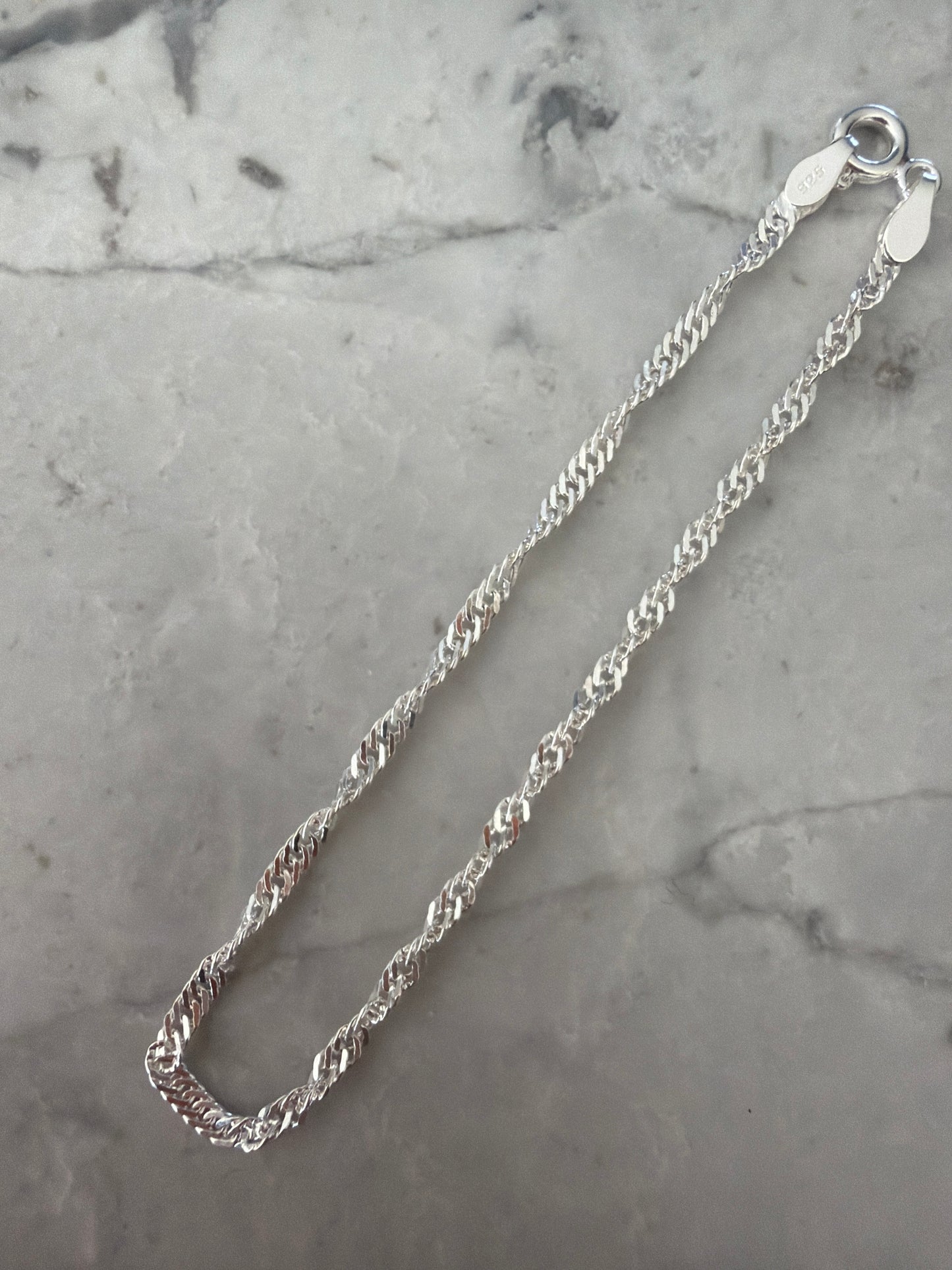 Jacqueline Lee Jewellery | Sterling Silver Dainty Twist Bracelet