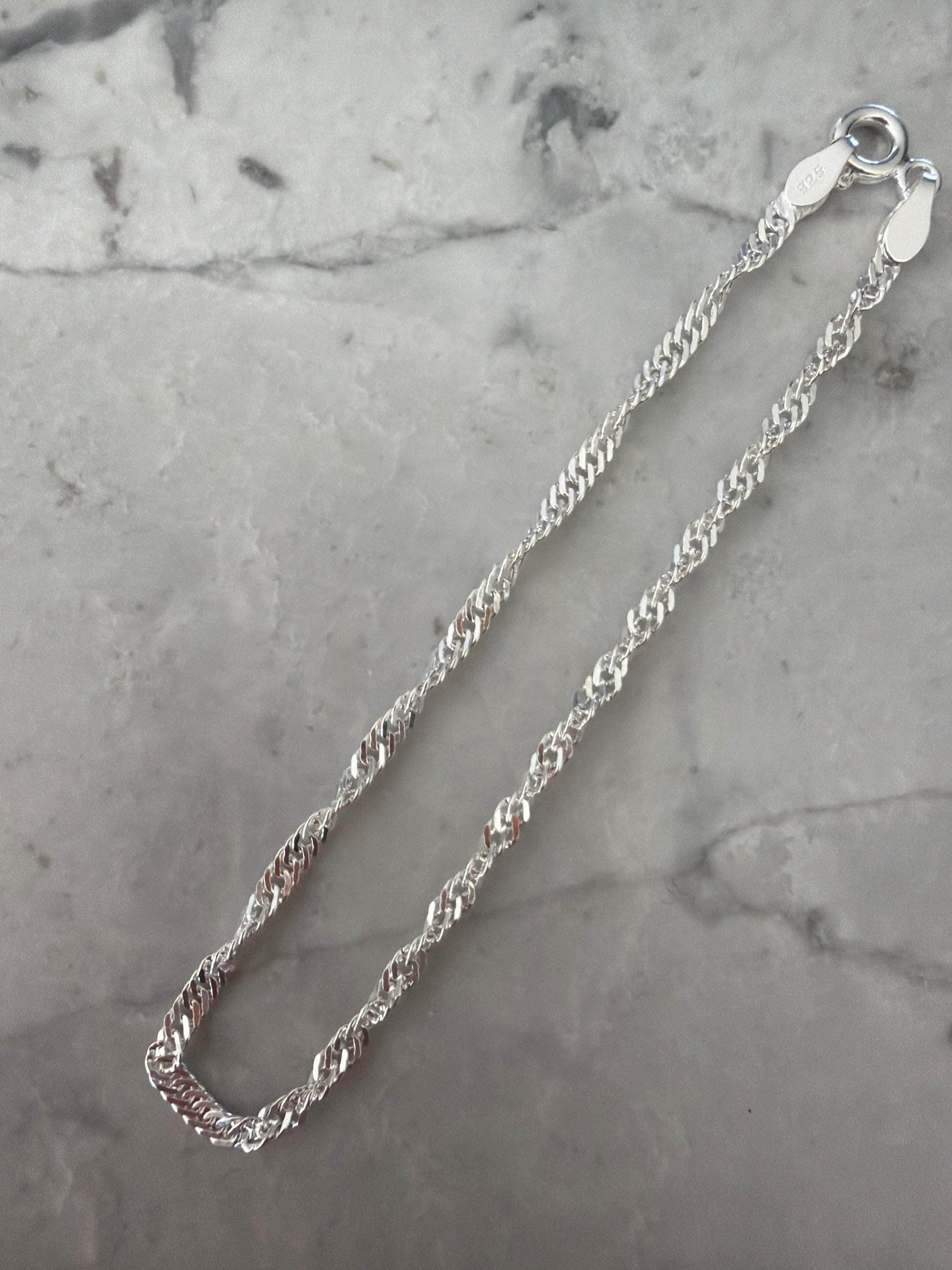Jacqueline Lee Jewellery | Sterling Silver Dainty Twist Bracelet