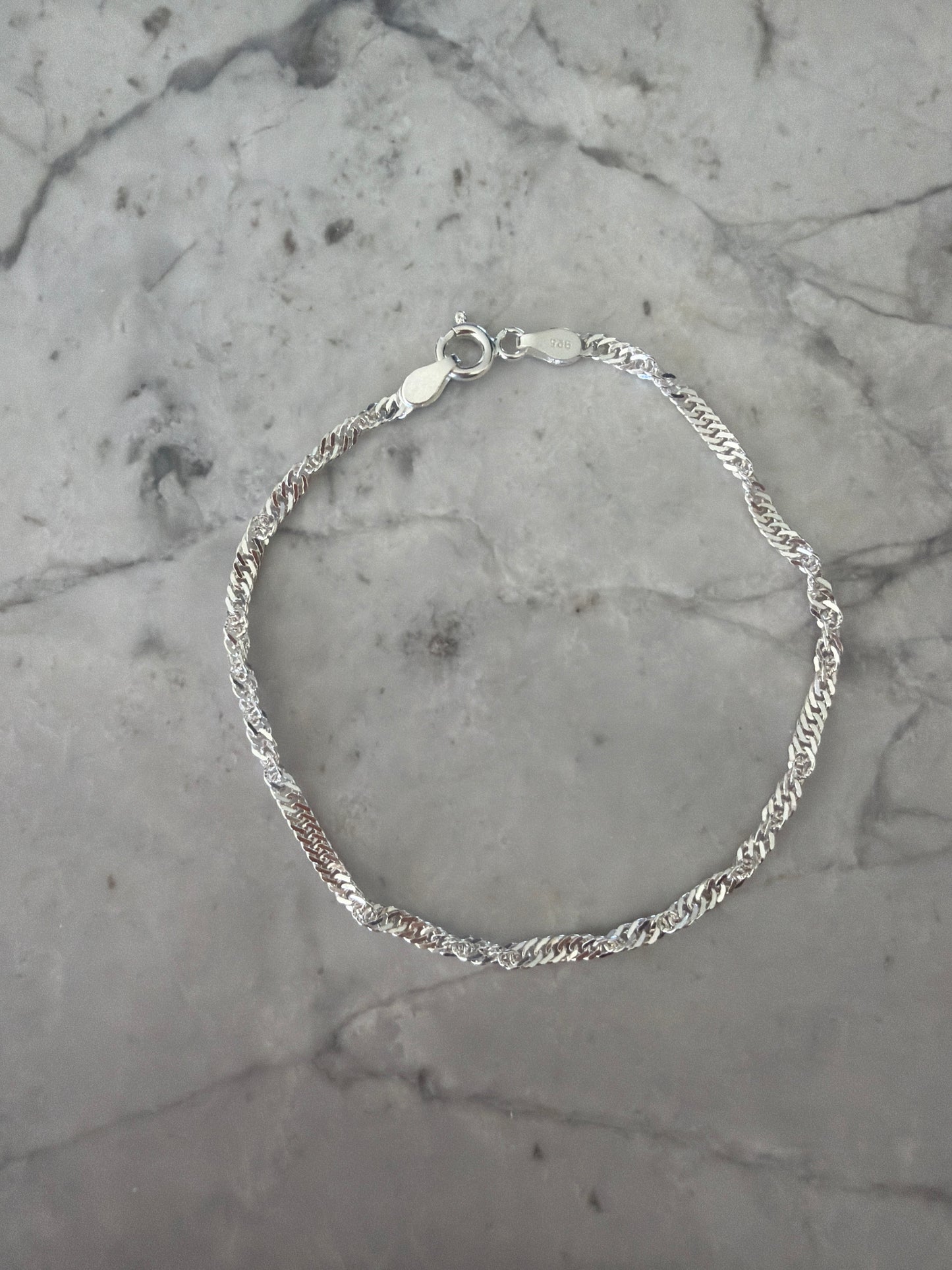Jacqueline Lee Jewellery | Sterling Silver Dainty Twist Bracelet