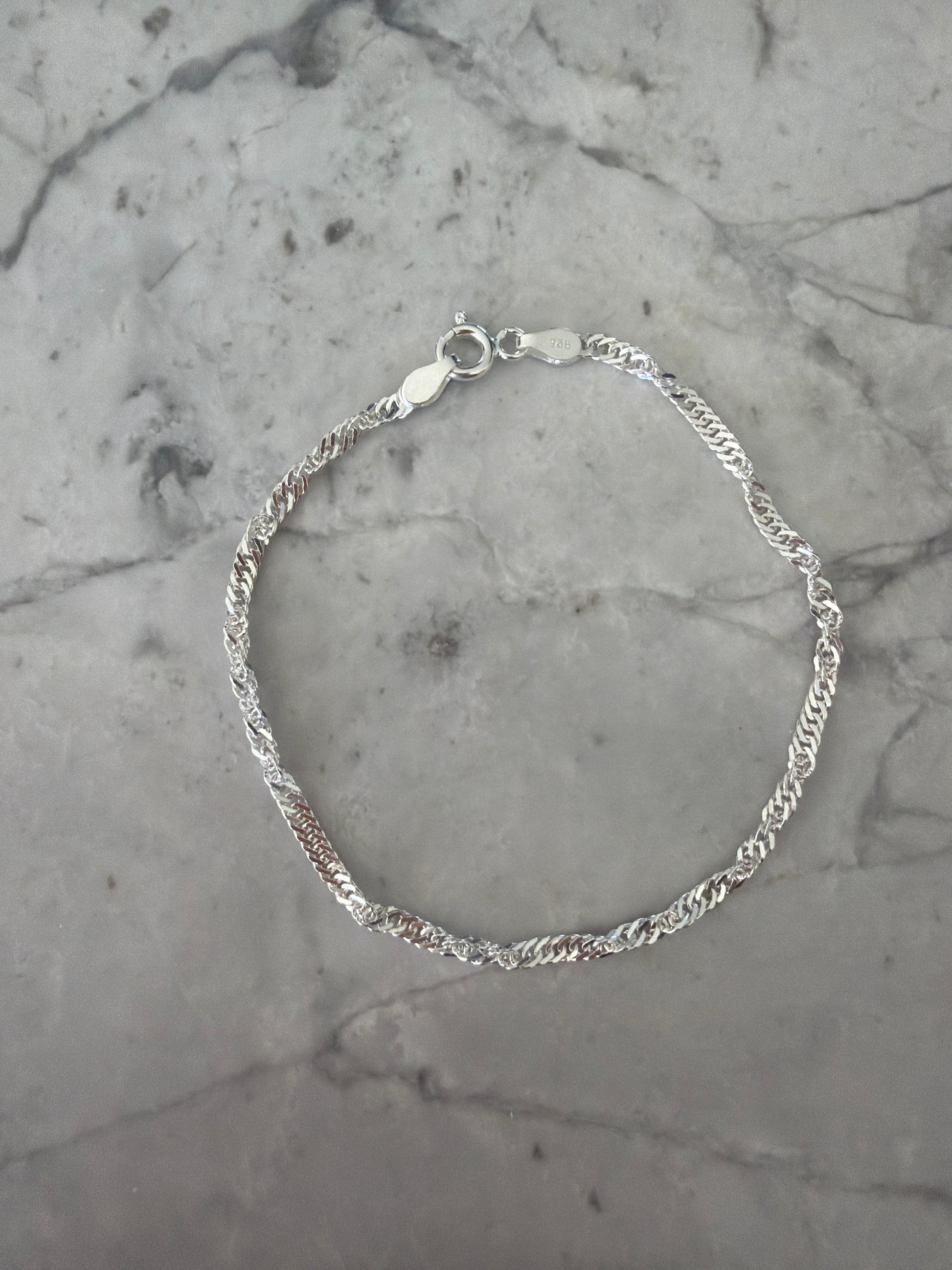 Jacqueline Lee Jewellery | Sterling Silver Dainty Twist Bracelet
