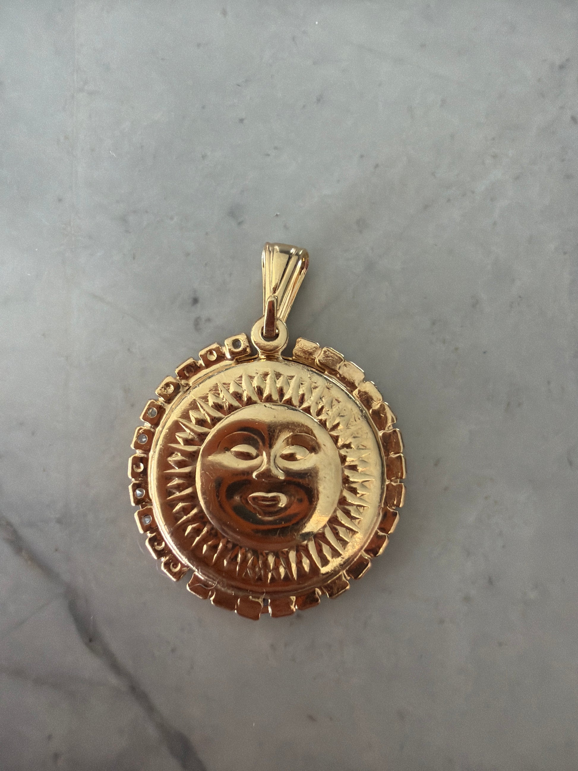 Jacqueline Lee Jewellery | Sun Moon Two-Toned Gem Pendant
