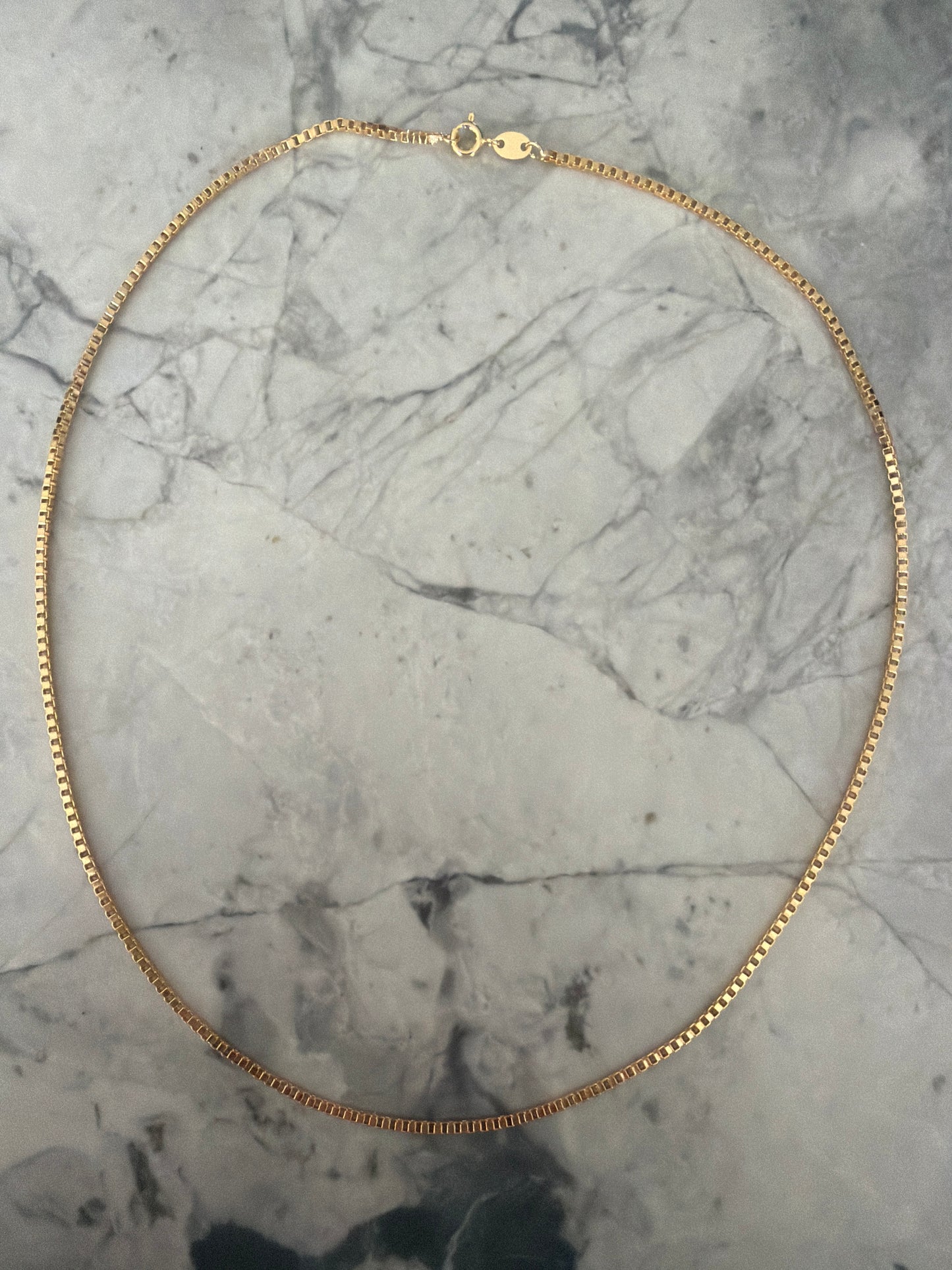 Jacqueline Lee Jewellery | Thick Box Chain 18k Gold Filled Necklace