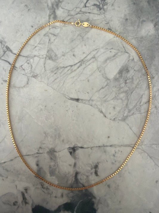 Jacqueline Lee Jewellery | Thick Box Chain 18k Gold Filled Necklace