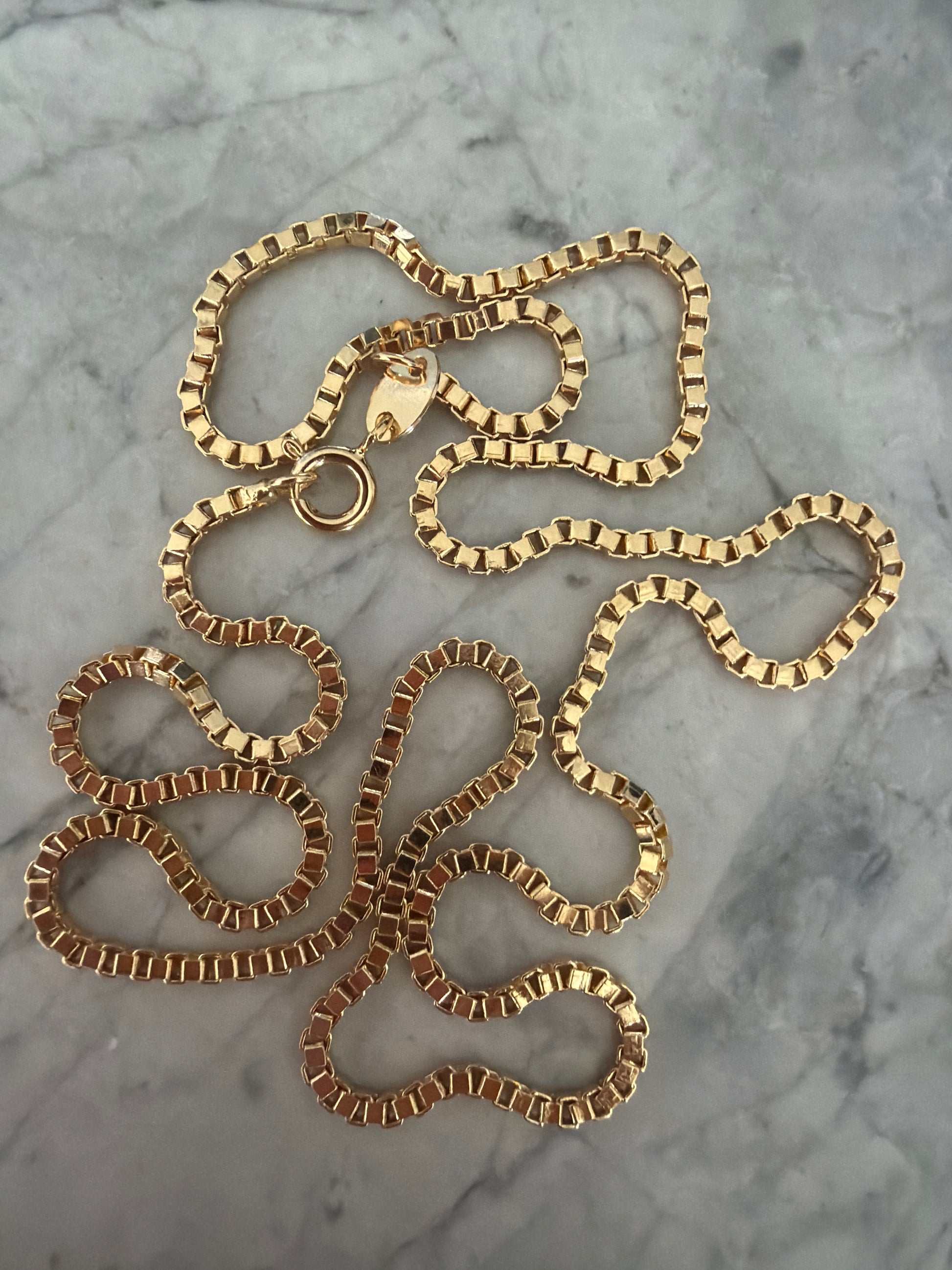 Jacqueline Lee Jewellery | Thick Box Chain 18k Gold Filled Necklace