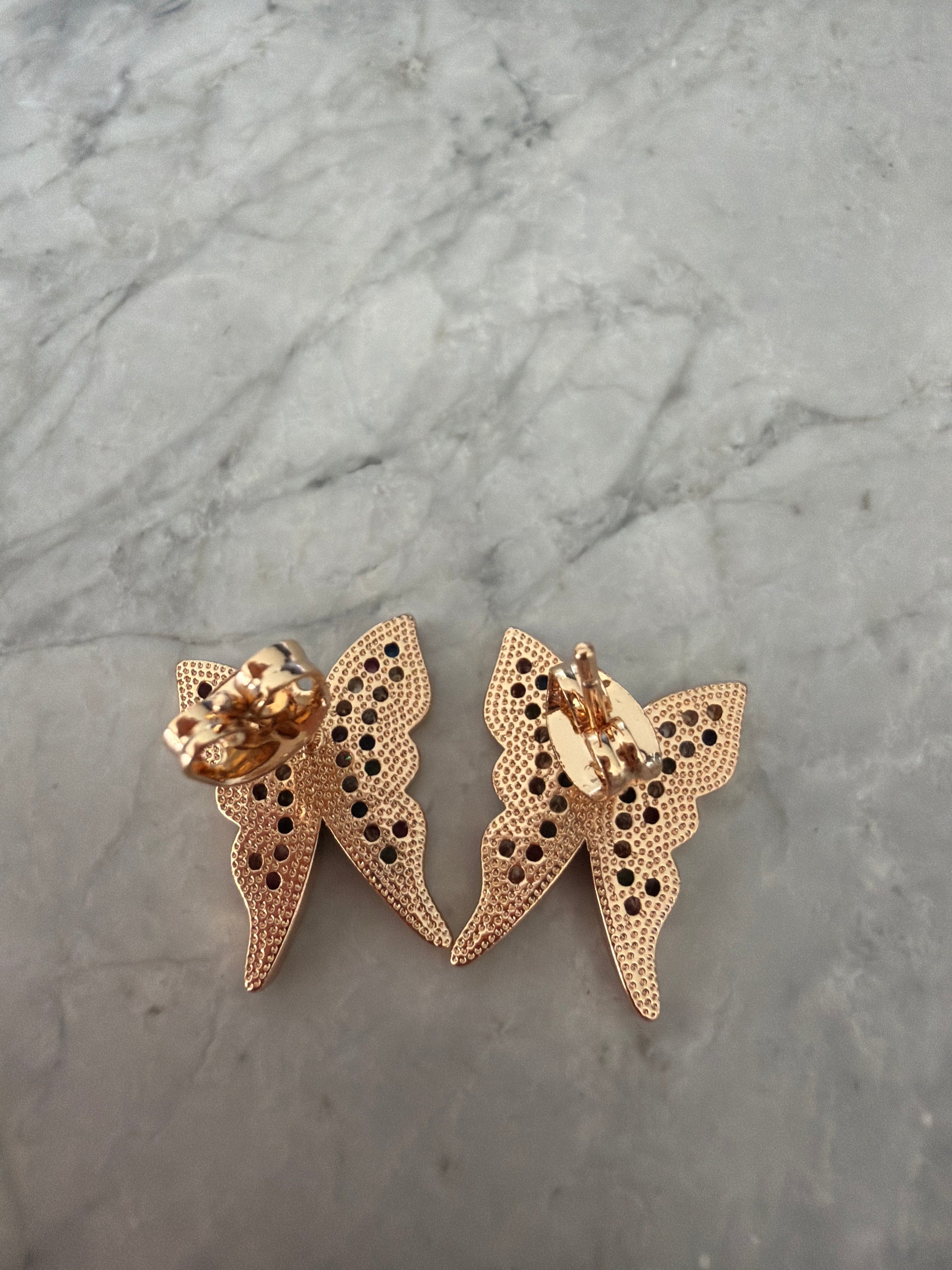 Jacqueline Lee Jewellery | Whimsical Rose Gold Filled Butterfly Earrings