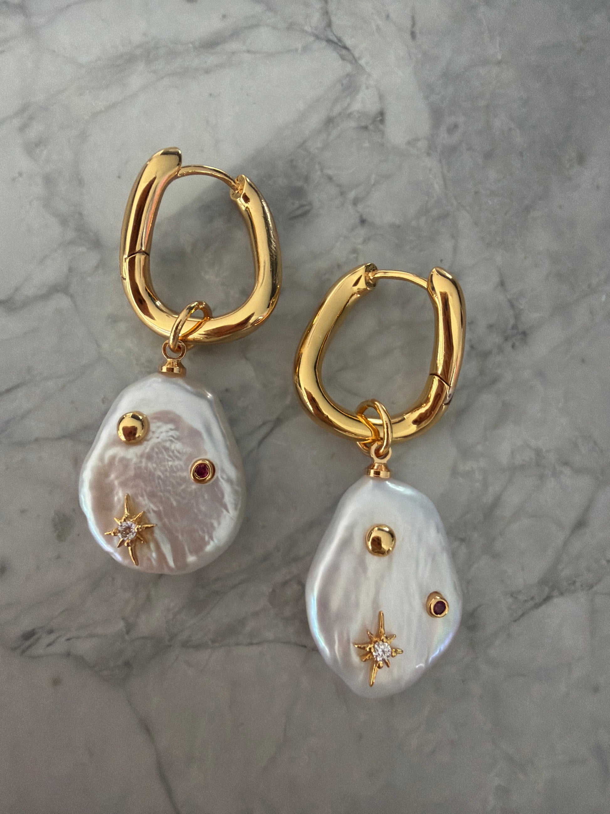 Jacqueline Lee Jewellery | Whimsy Pearl Gold Earrings