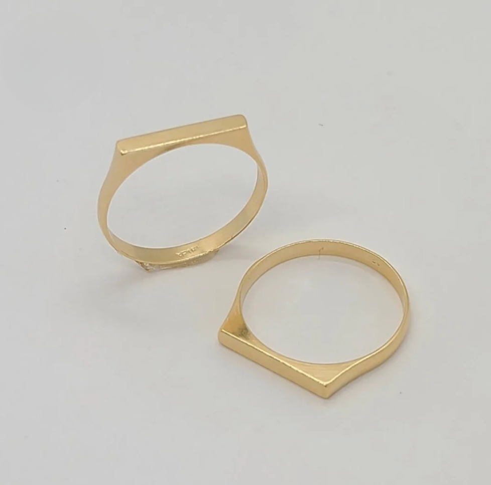 Square Plain Gold Filled Ring