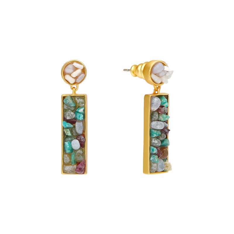 Riviera Stone Drop Earrings - Semi Precious