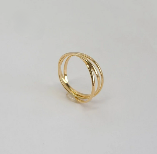 Triple Band 18K Gold Filled Ring