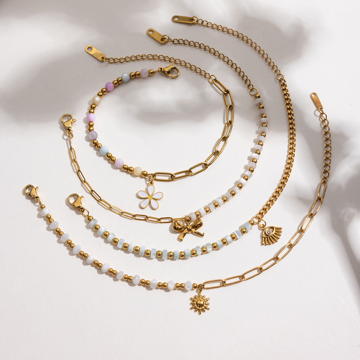 18K Gold Waterproof ocean-proof summer stack set